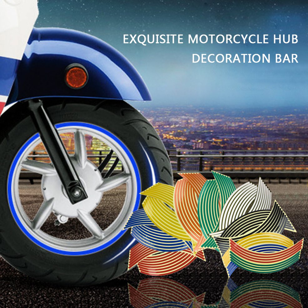 Miếng Dán Viền Bánh Xe Màu Dạ Quang