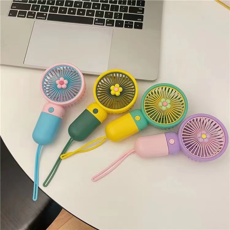 Quạt Sạc Điện Mini , 1 Tốc Độ Gió Mạnh , Pin Sạc USB Ở Bàn,Ô tô, Treo tường