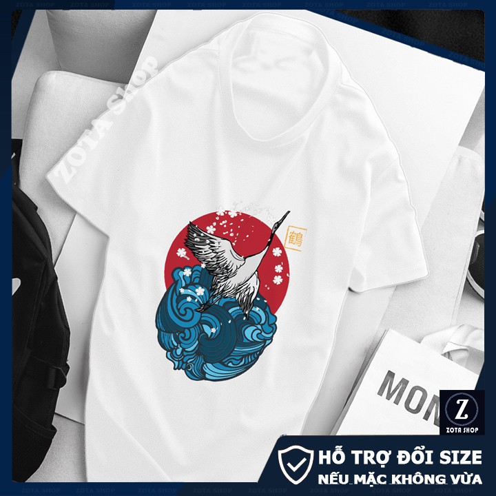 Áo phông nam , áo thun ZOTA hàng may kỹ vải mát in Hạc GZ12 | BigBuy360 - bigbuy360.vn