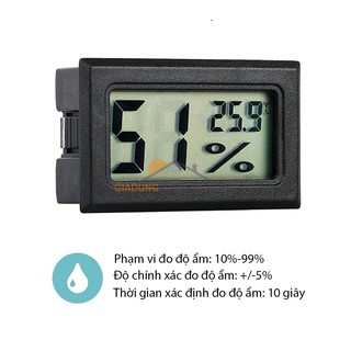 ĐỒNG HỒ ĐO NHIỆT ĐỘ ĐỘ ẨM MINI HY-11