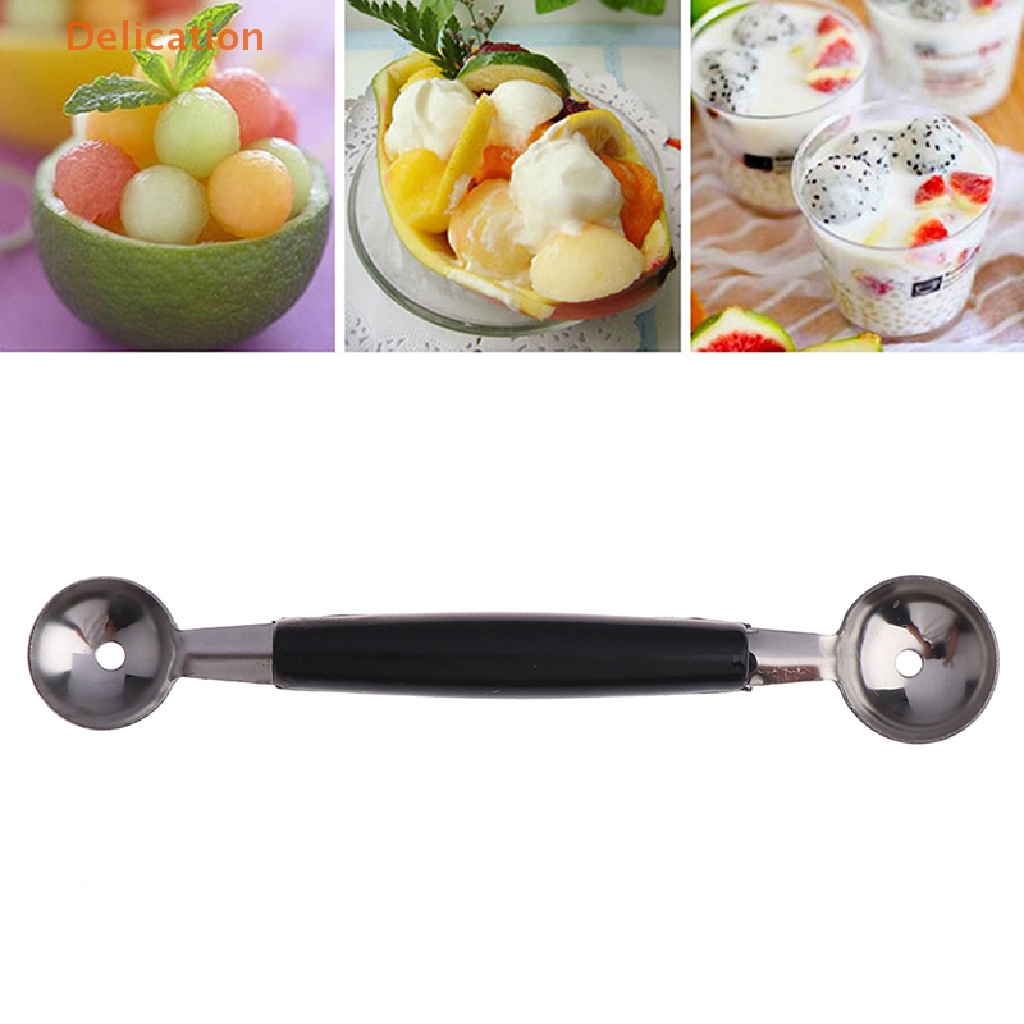 Muỗng Múc Kem / Trái Cây Hai Đầu Bằng Thép Không Gỉ Tiện Lợi Dành Cho Nhà Bếp