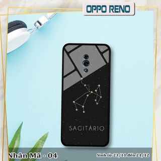 Ốp lưng kính 3D OPPO Reno in hình cung hoàng đạo