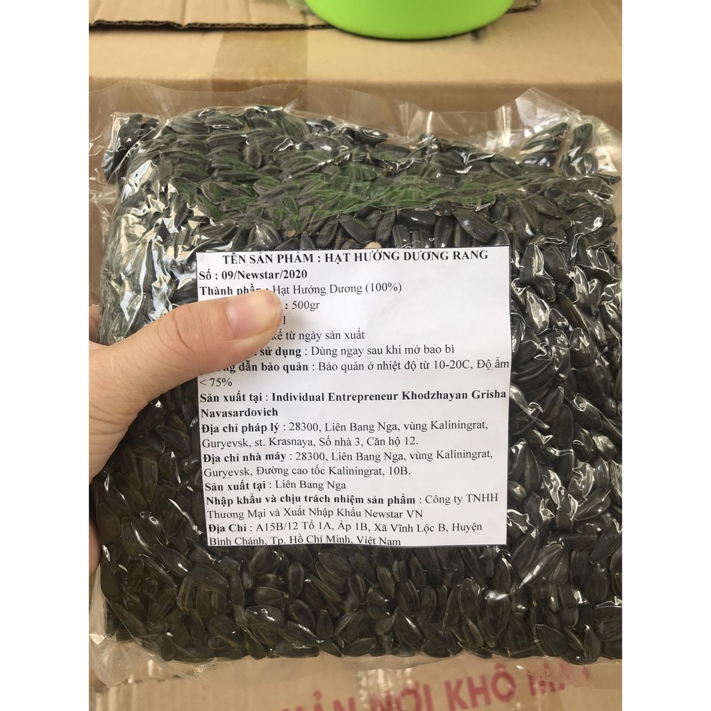 1kg HẠT HƯỚNG DƯƠNG NGA NHẬP KHẨU. gói 500gr