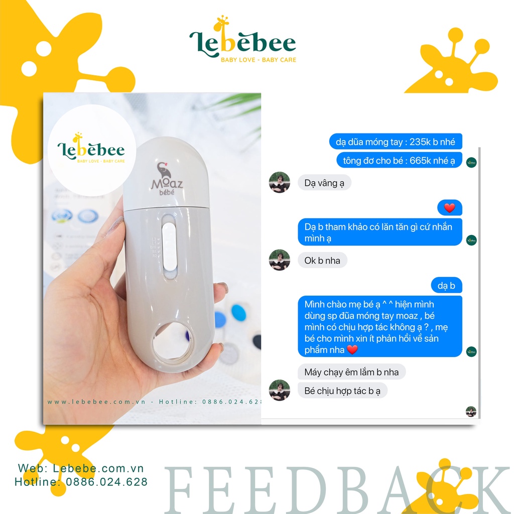 Máy dũa móng tay cho bé Moaz Bébé