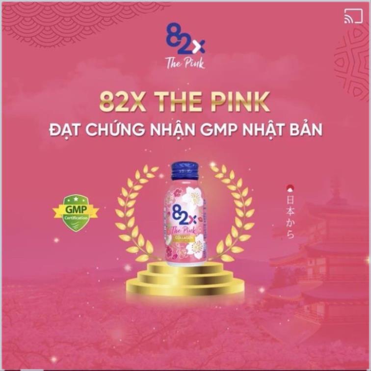Nước Uống Đẹp Da 82X The Pink Collagen 100ml Hàm Lượng 1000mg Collagen Nhật Bản