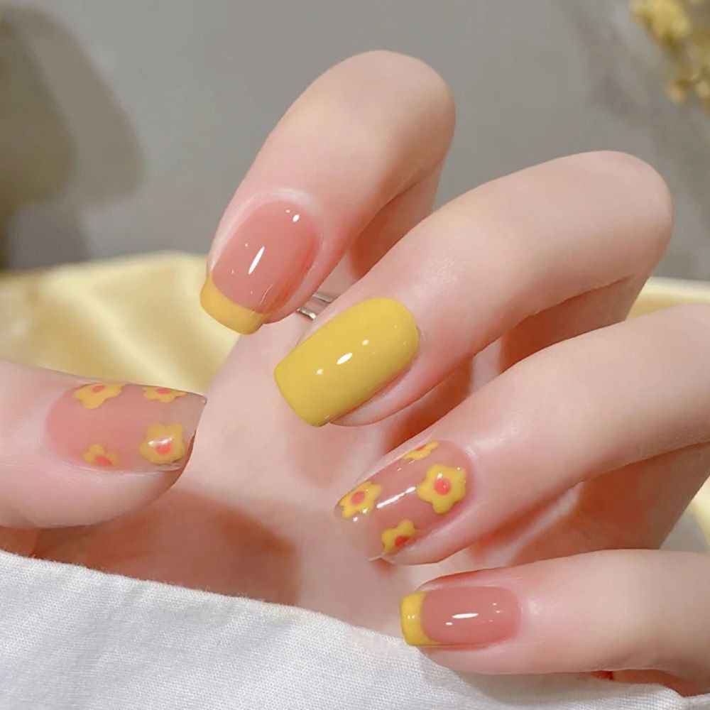 [Hàng mới về] Miếng Dán Trang Trí Móng Tay Họa Tiết Hoa Năm Cánh 3D Nhiều Màu Sắc