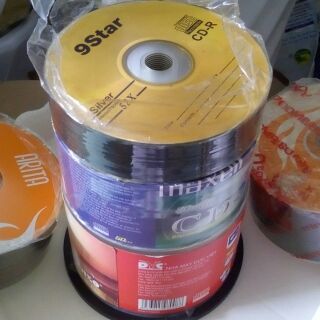 combo 10 Cái Đĩa CD trắng-Dùng để ghi Phần Mềm, dữ liệu và chép Nhạc