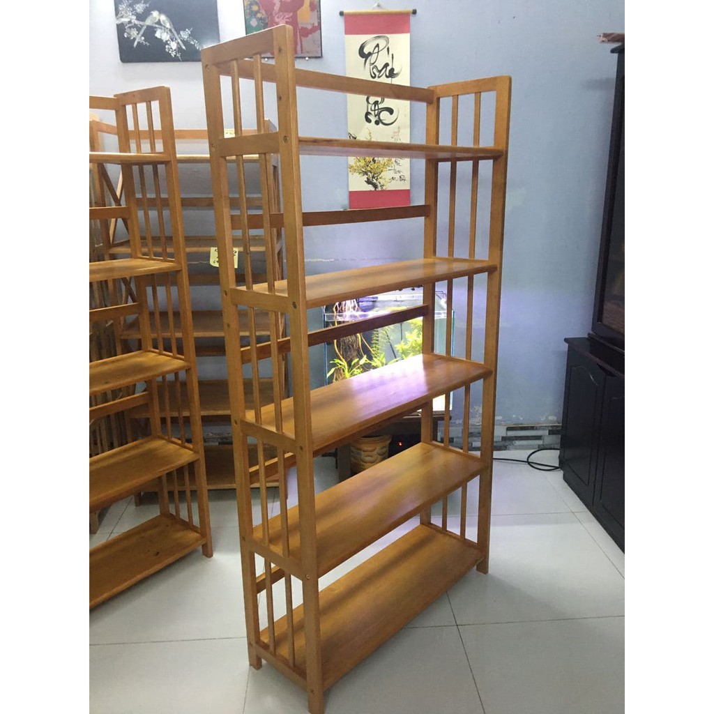 Kệ Sách Gỗ 5 Tầng Ngang 80cm