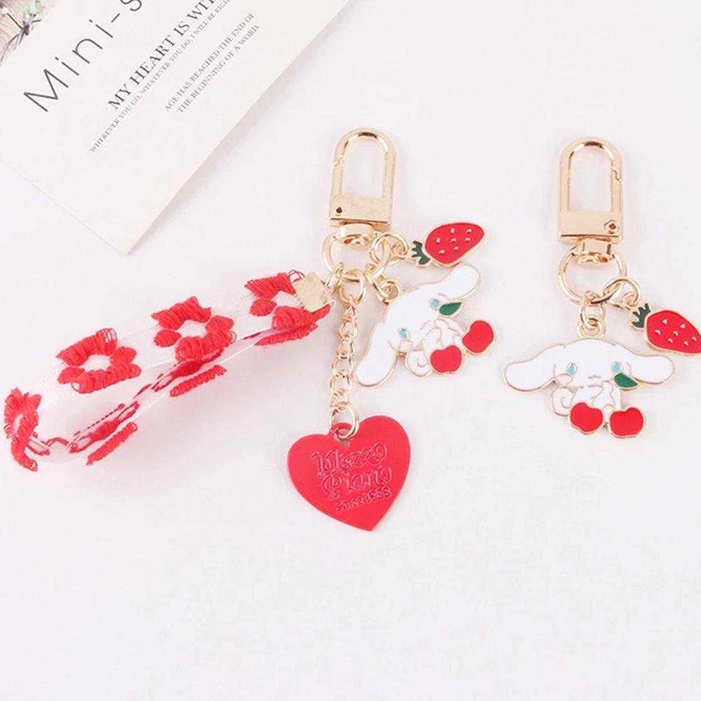 Móc Khóa Kim Loại Hình Chú Chó Cinnamoroll / Dâu Tây Dễ Thương