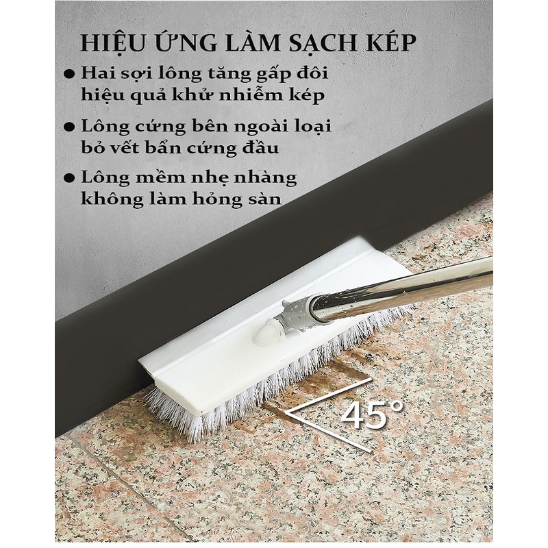 Chổi Chà Sàn Thông Minh 2 Mặt Dài 115cm