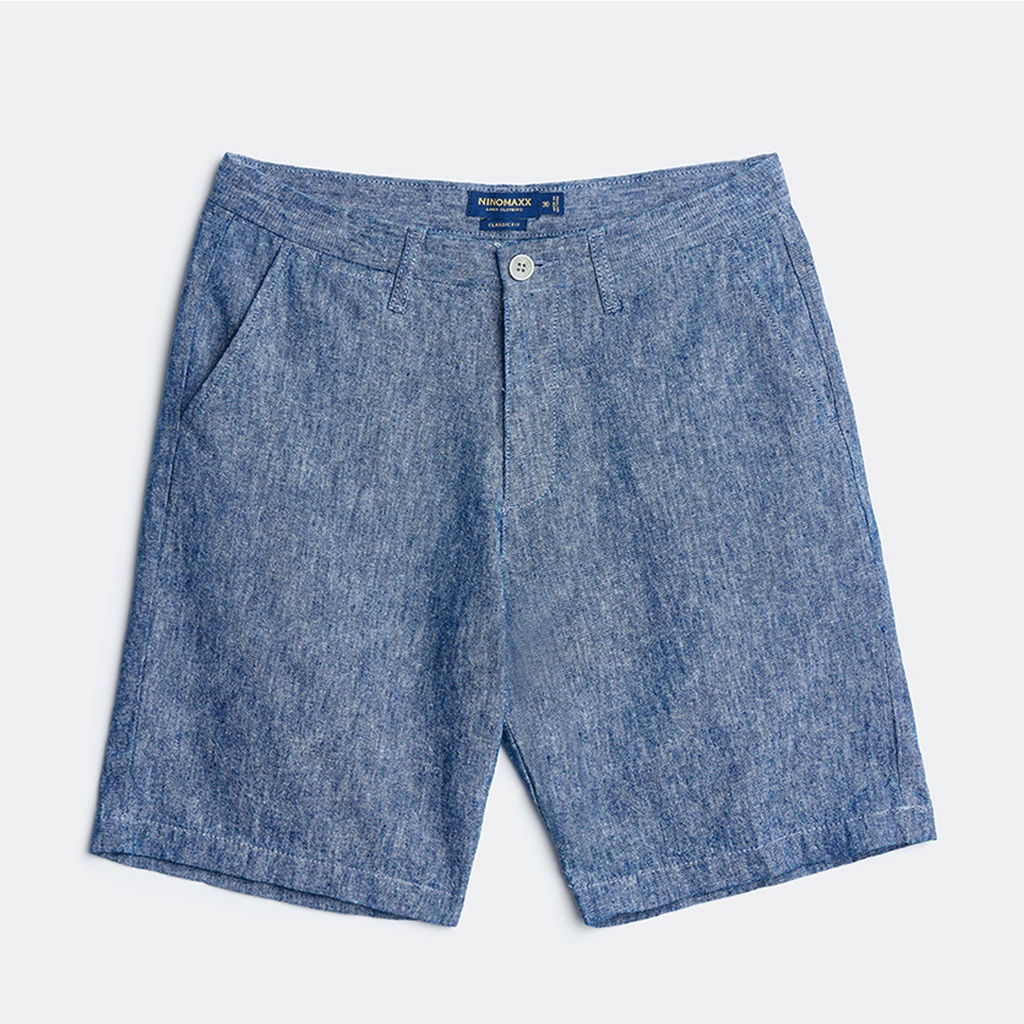 Ninomaxx Quần short Linen thời trang nam lửng 2201002