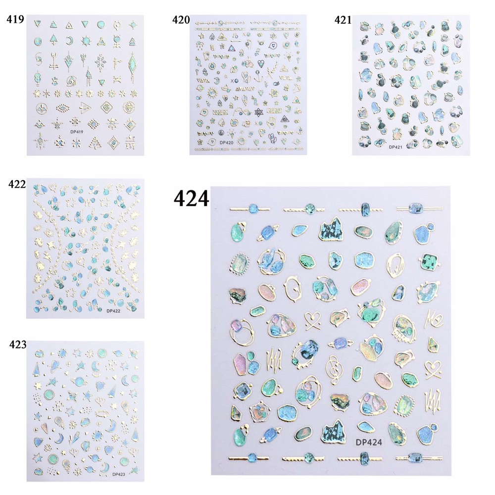 [Hàng mới về] Miếng dán trang trí móng tay lấp lánh