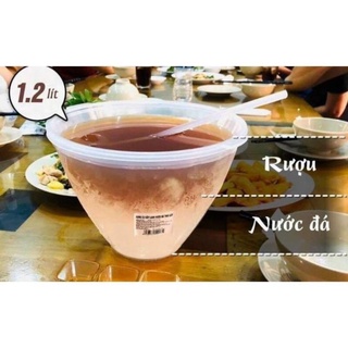 Bộ bát đựng làm mát rượu, ca đựng rượu tặng kèm gáo múc rượu việt nhật cao cấp