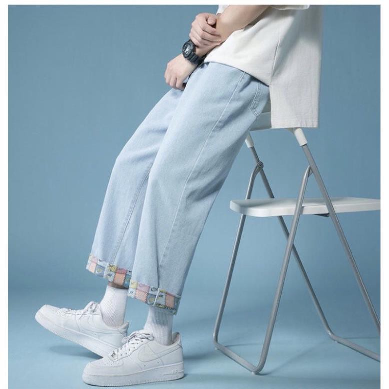 [XẢ KHO] quần baggy jean nam, ống suông rộng, “IN HOẠ TIẾT LOGO” các thương hiệu style cá tính