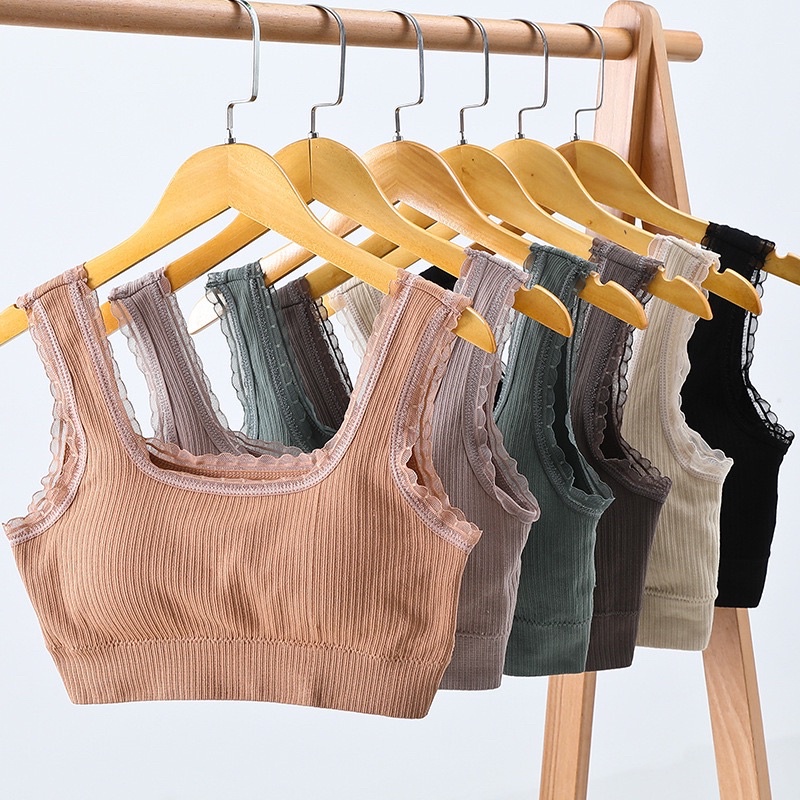 Áo Bra Nữ Cổ Vuông Lưng U Phong Cách Hàn 1535