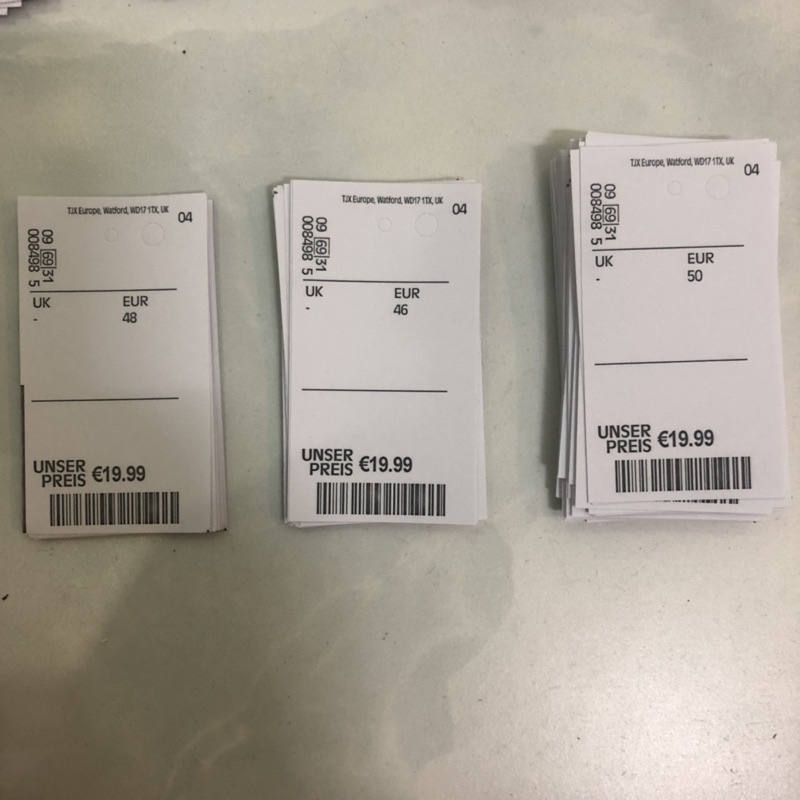 Set 100 Tag Giấy - Thẻ Bài Giấy Đục Lỗ Tròn Không Hiệu Đủ Size Hàng Công Ty