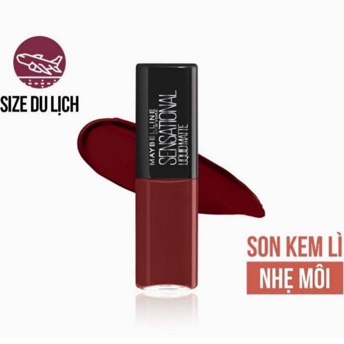 [Mini size 2.7ml] Son Kem Lì Maybelline New York Sensation Liquid Matte 2.7ml