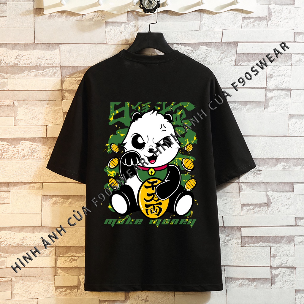 Áo phông nam nữ - Áo thun nam nữ unisex tay lỡ form rộng chất 100% COTTON thấm hút mồ hôi cực mát in gấu trúc #aothun