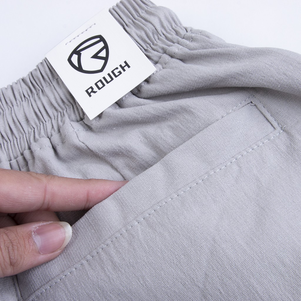 Quần Jogger Nam ROUGH Outfit Vải Đũi Sơ Gỗ ( Sồi ) Cao Cấp