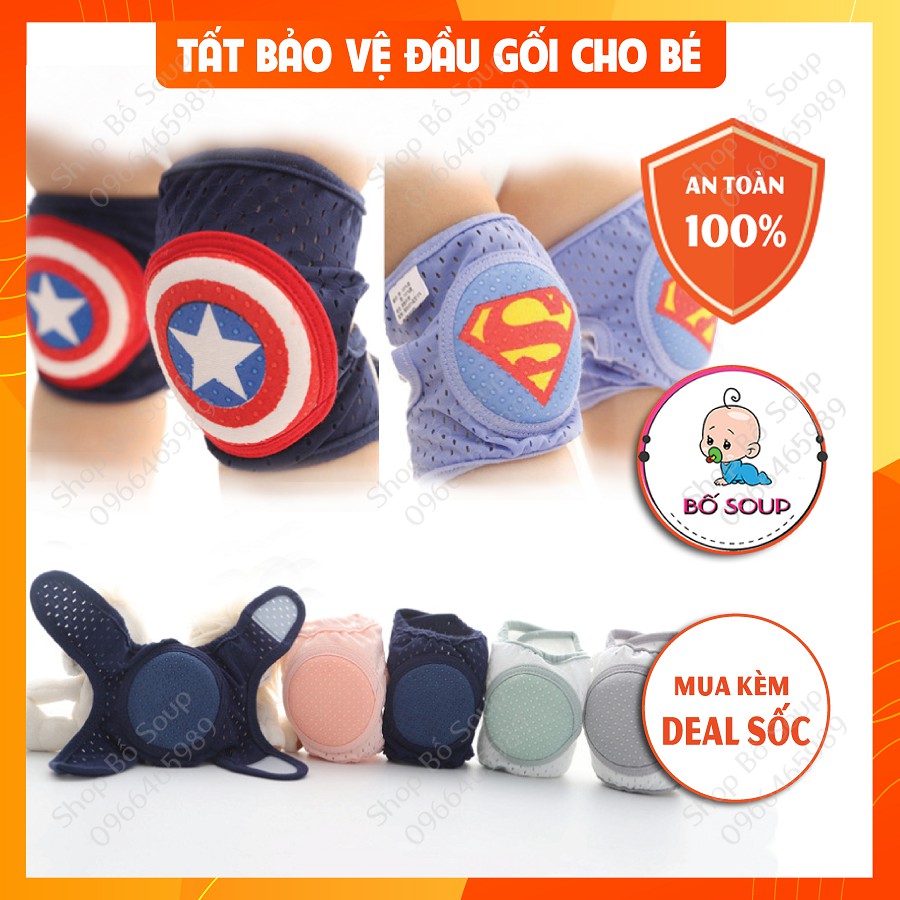 Tất bảo vệ đầu gối cho bé 4 lớp cao cấp, chống trơn trượt Shop Bố Soup