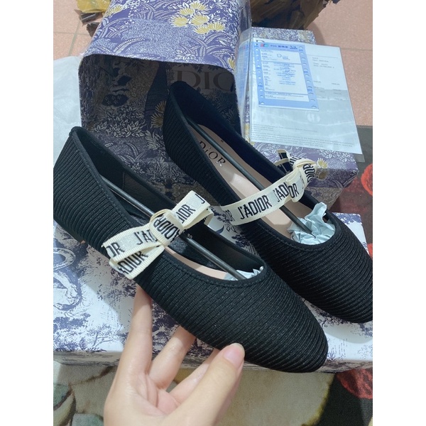 Giày bệt dior nơ