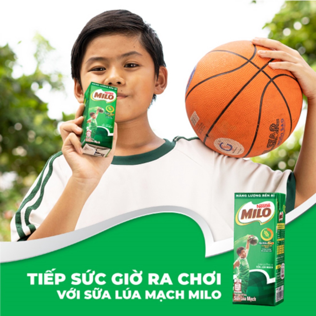 Sữa lúa mạch Nestlé Milo thùng 48 hộp x 180ml