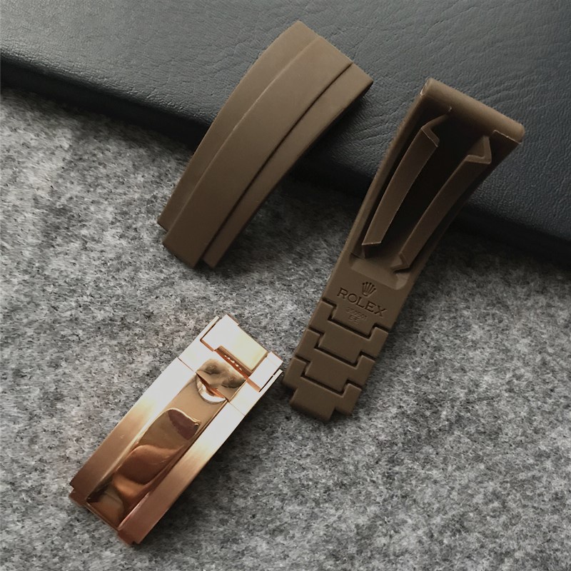 Rolex Dây đeo đồng hồ bằng cao su màu xanh đen 0715 cho thuyền kayak