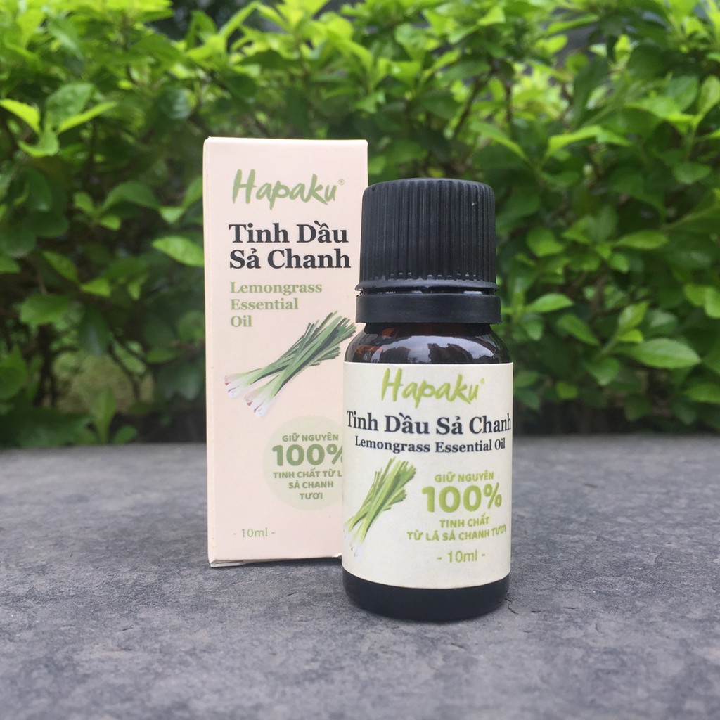 Tinh Dầu Sả Chanh Nguyên Chất Hapaku 10ml, Giúp Dưỡng Tóc, Chăm Sóc Da, Xông Phòng Thư Giãn