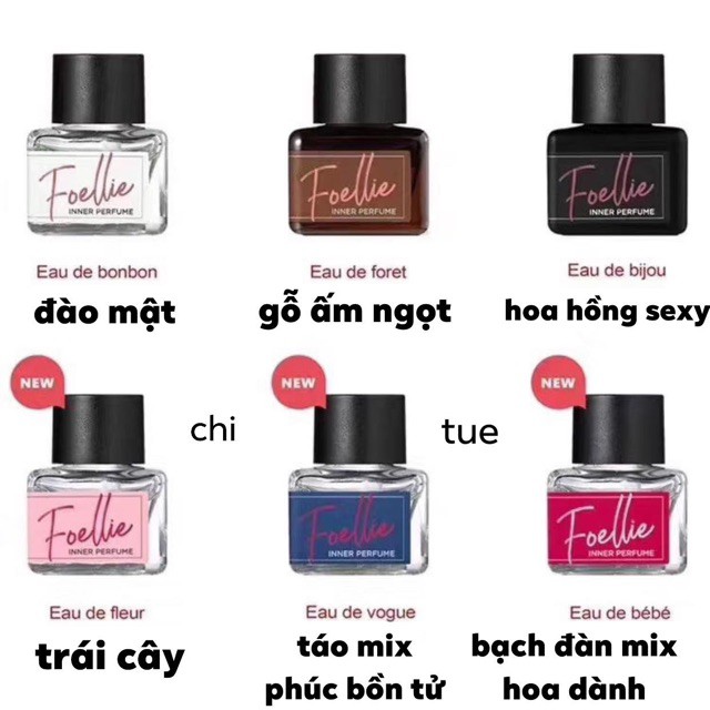 Nước Hoa Vùng Kín Hương Gỗ Sảng Khoái Tươi Mát, Thanh Lịch Foellie Eau De Innerb Perfume 5ml - Foret