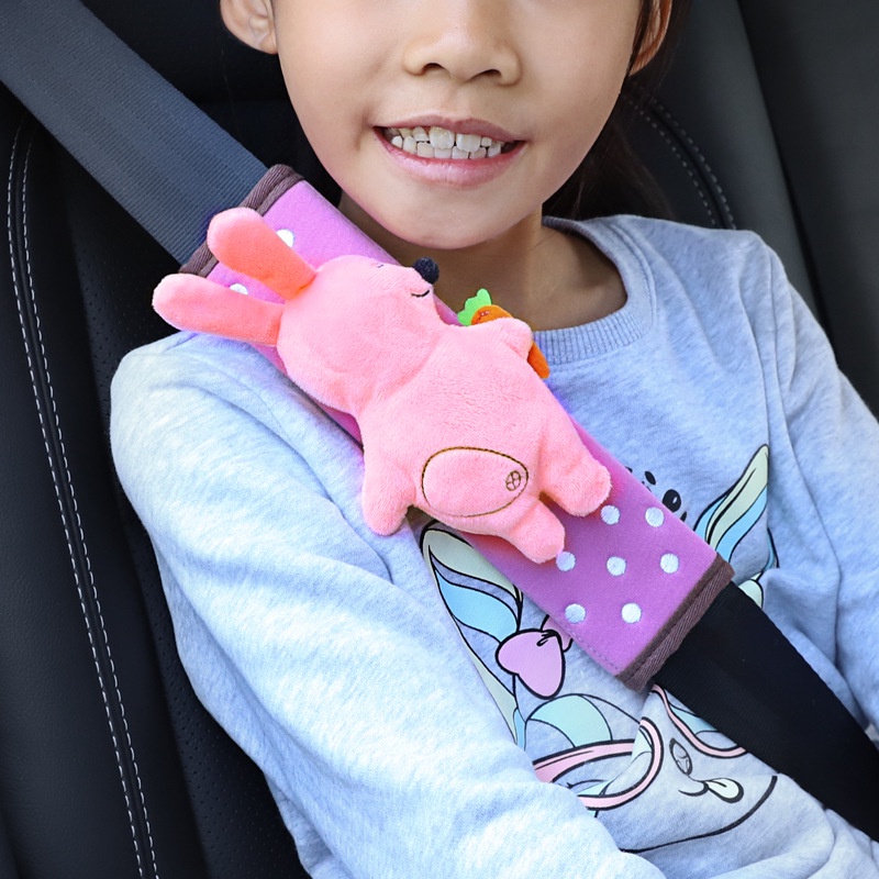 Vỏ Bọc Dây Đai An Toàn Xe Hơi Họa Tiết Hoạt Hình Dễ Thương Tùy Chỉnh Tiện Dụng Cho Bé