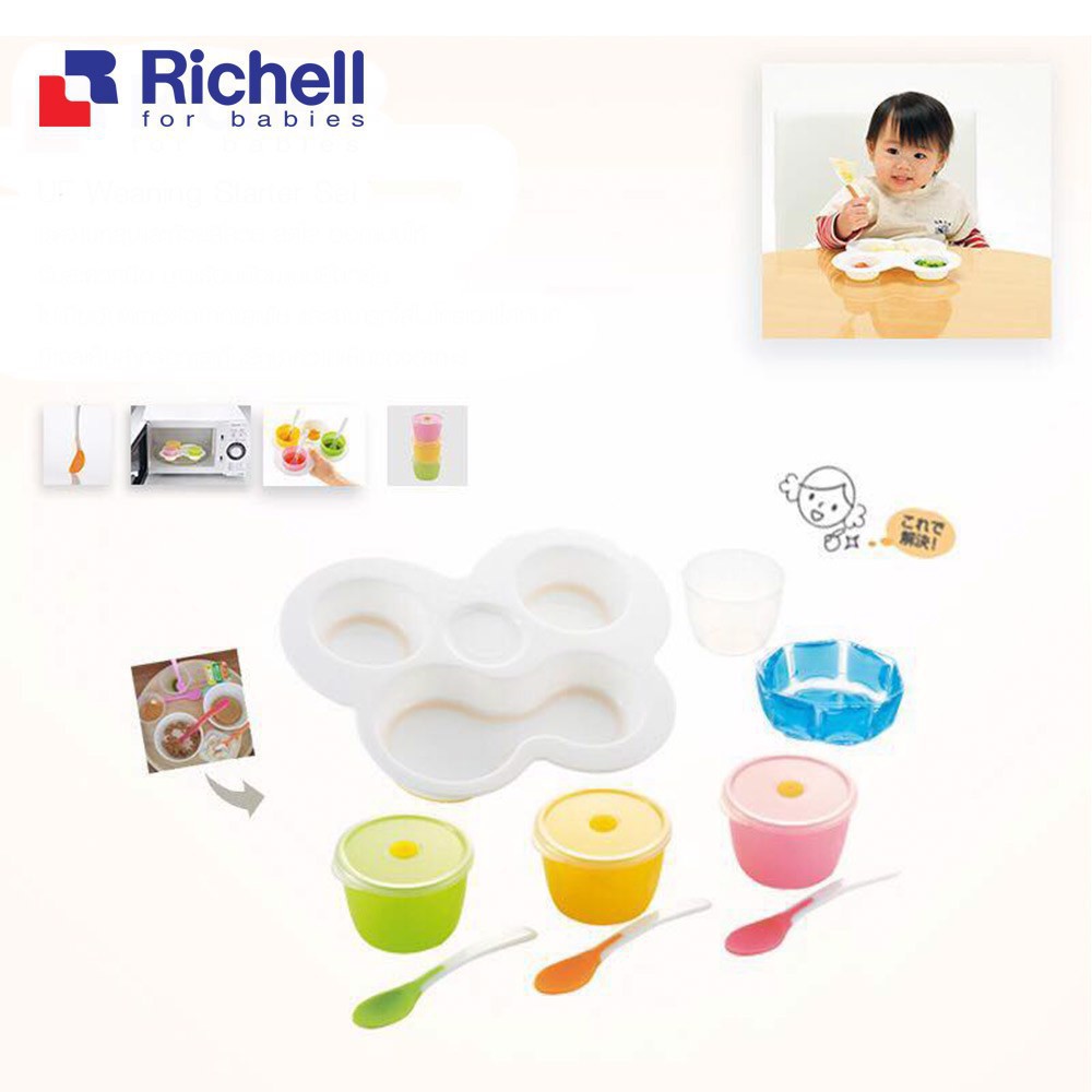 Set ăn dặm khởi đầu Richell Nhật Bản