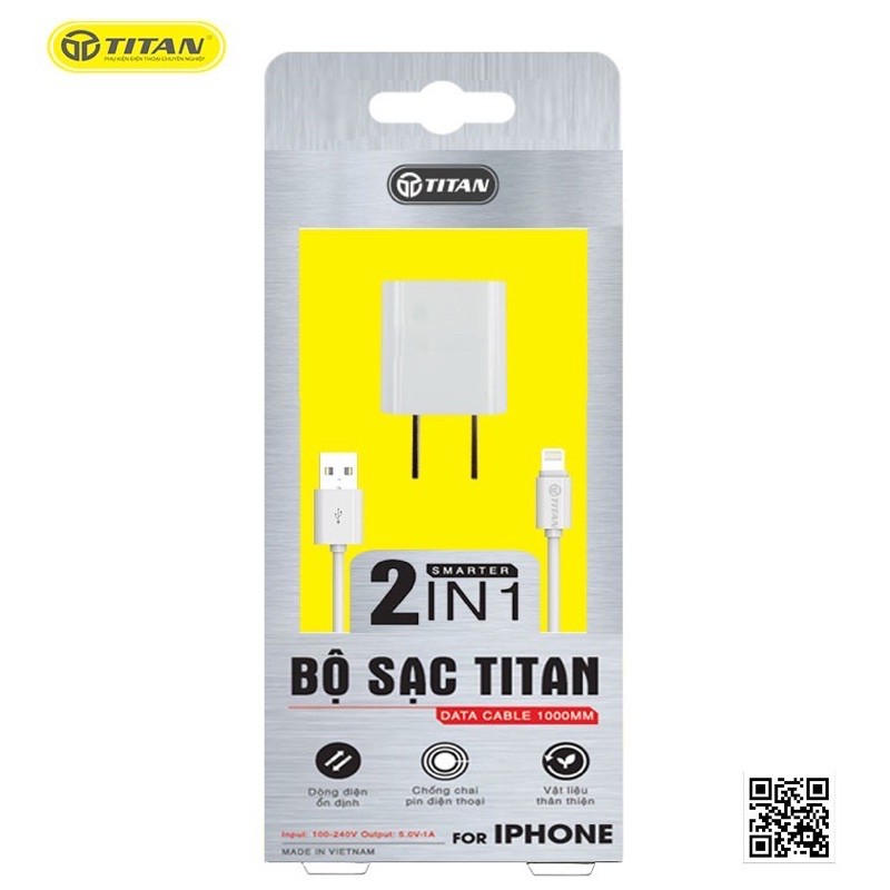 Combo Sạc IPhone Titan CB06 (Củ Và Dây)