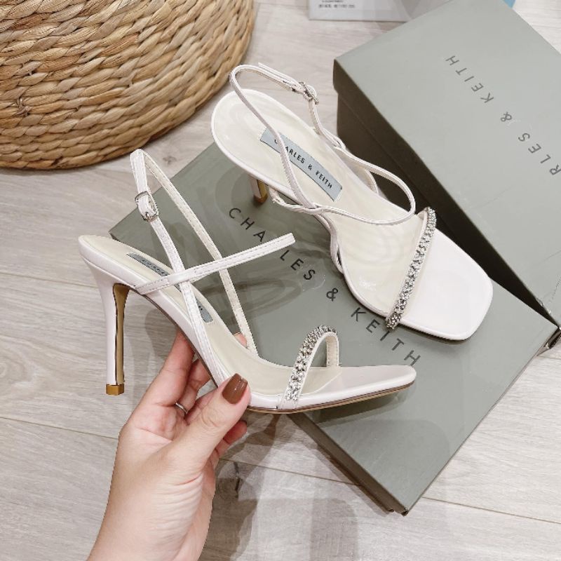 Giày Cao Gót siêu xinh Mũi Nhọn Thời Trang Phối Dây Gót Nhọn 9cm HH60