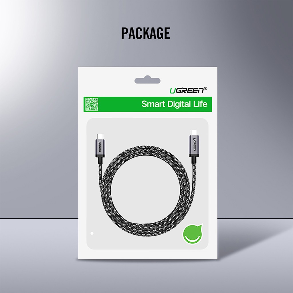 Cáp USB Type-C 3.1 Male to Male Cao Cấp UGREEN US161 - Hàng Chính Hãng