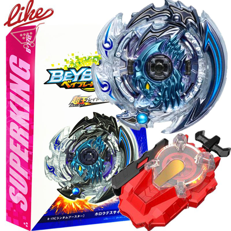 Laike Beyblade Flame Superking Booster B176 Hollow Deathscyther Beyblade Burst Launcher Box Set