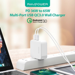 Sạc RAVPower RP-PC082 - USB-C PD 65W, QC 3.0