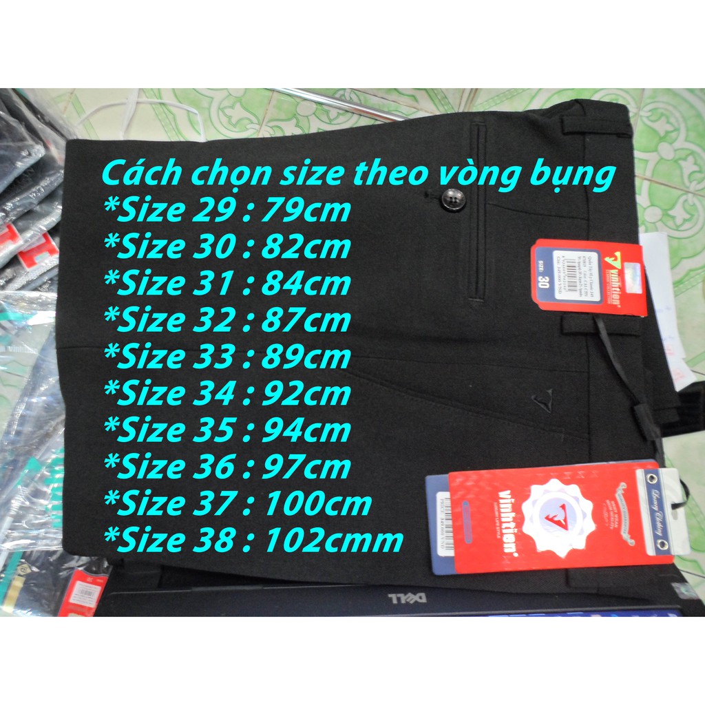 Quần Tây Đen Vĩnh Tiến 0Ly 379 Classic 349