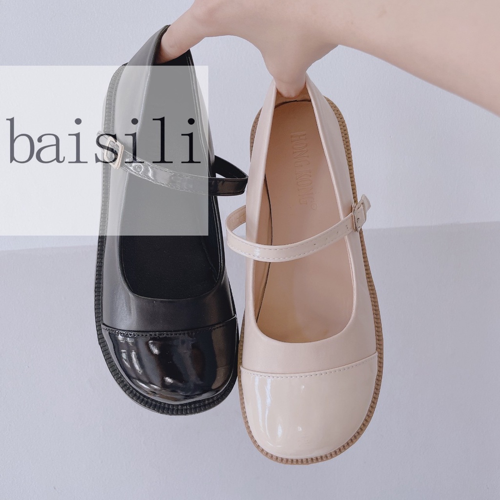GIÀY THỜI TRANG BAISILI - SỤC NỮ BÍT MŨI TRÒN - GIÀY CAO GÓT QUAI NGANG BÍT HẬU ĐẾ THẤP BB220909