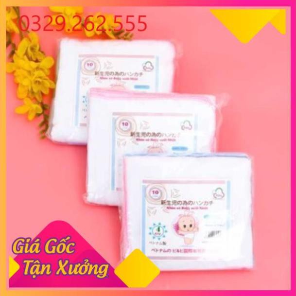 (Sale Khủng)  Combo 10 Khăn xô baby xuất nhật siêu mềm