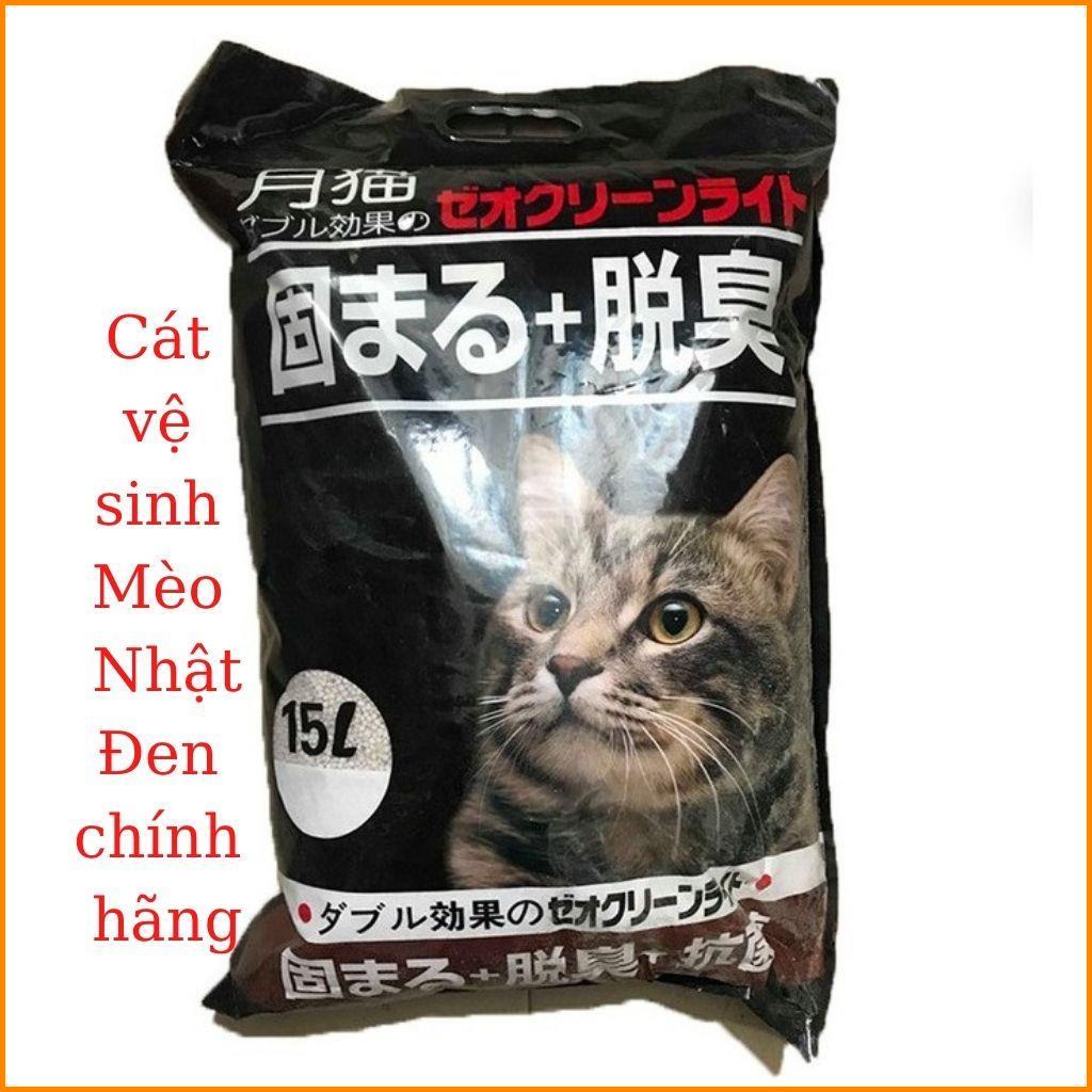 Cát vệ sinh cho mèo [Cát nhật đen chính hãng 15L]