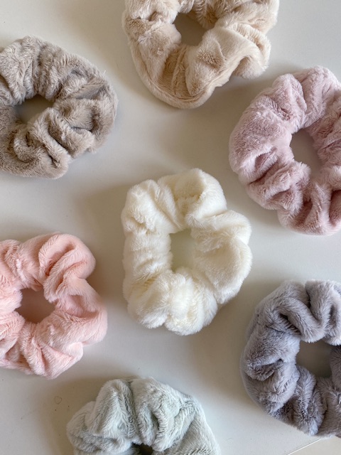 Dây cột tóc bông mềm mại rabbit hair scrunchies