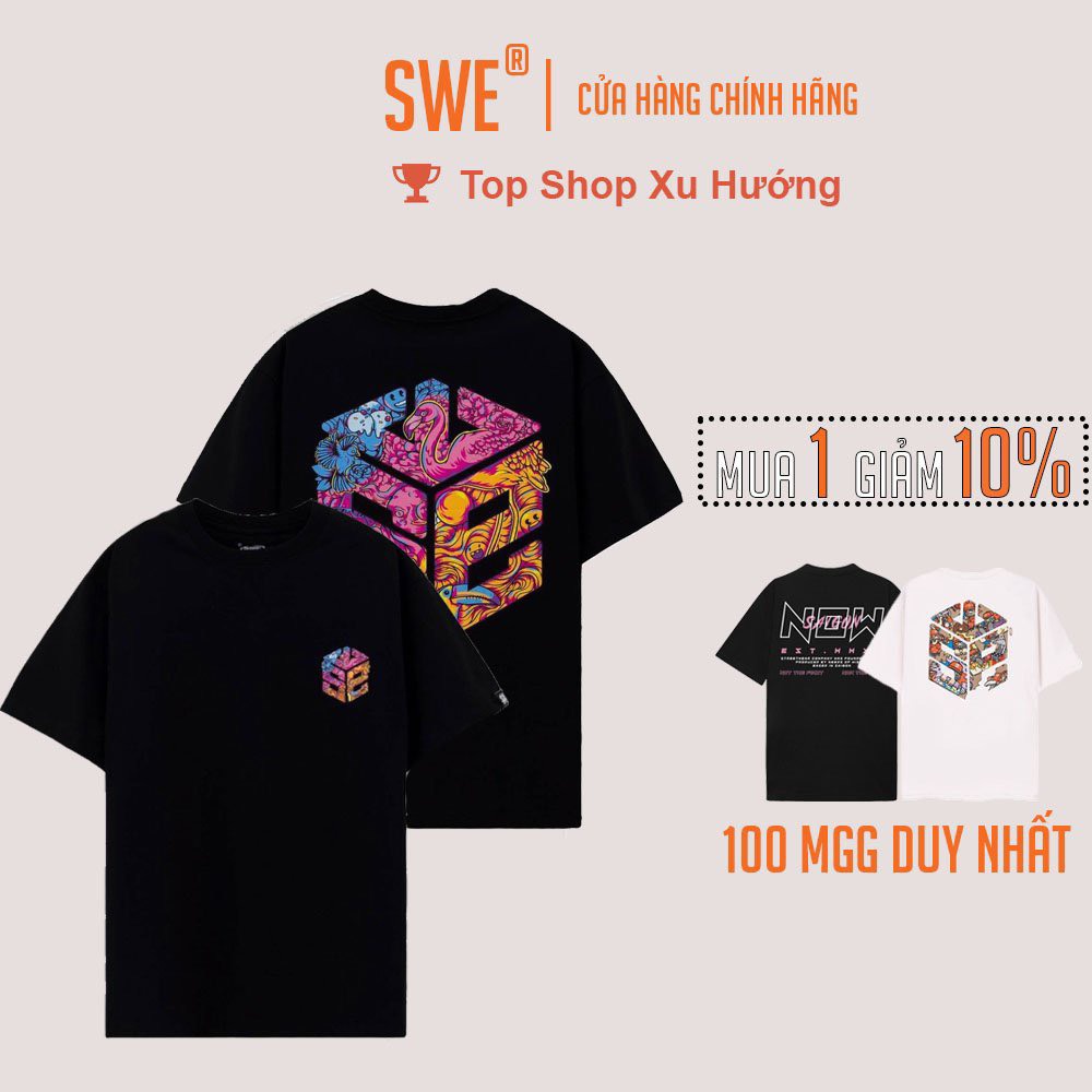 [Hàng chính hãng] Áo thun Swe Cube Summer tee chính hãng full tag form rộng ngắn tay nam nữ unisex oversize ulzzang | WebRaoVat - webraovat.net.vn