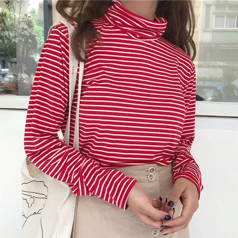 winners Women T-shirt Turtleneck Long Sleeve Basic Tops | BigBuy360 - bigbuy360.vn