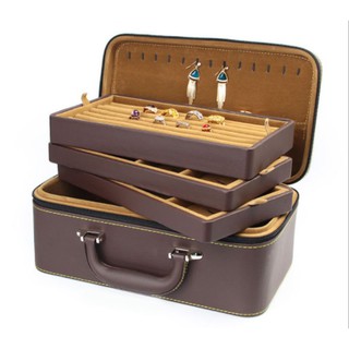 Vali đựng trang sức 3 lớp PU siêu sang