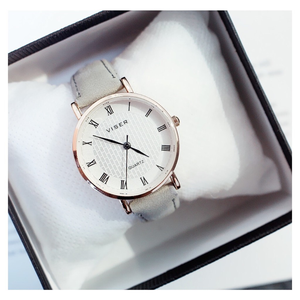 [Mã FAMAYFA2 giảm 10K đơn 50K] [SIÊU ĐẸP]ĐỒNG HỒ NỮ DÂY DA VISER MẶT CARO SIÊU ĐẸP THỜI TRANG | BigBuy360 - bigbuy360.vn