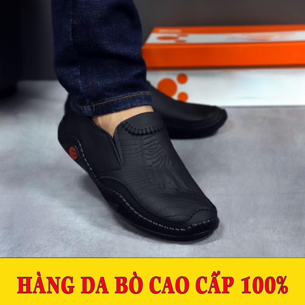 Giày lười nam ĐẾ KHÂU CỰC BỀN 🎁 Giày da nam thiết kế trẻ trung năng động ✅ Da bò tấm🎁 Bảo hành nổ da 12 tháng ✅ Mã KH89