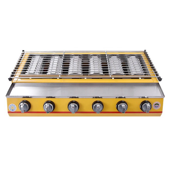 Bếp nướng hải sản bằng gas, nướng thịt bbq 6 đầu đốt Cao cấp ETON ET-K233