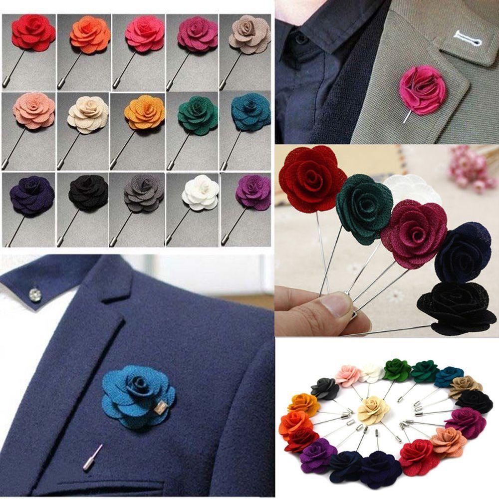 Trâm Cài Áo Vest Hình Hoa Trà Sang Trọng Cho Nam