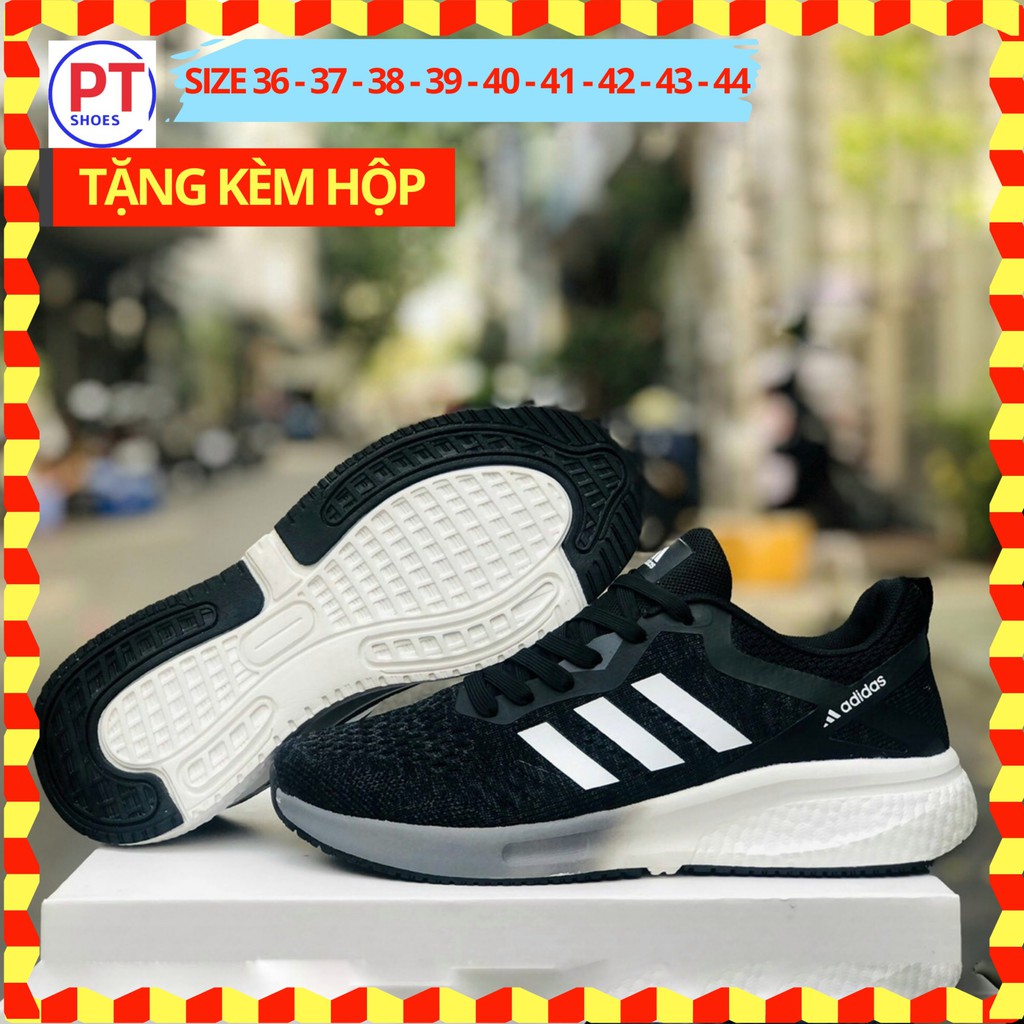 Giày nam nữ Giày thể thao sneaker nam nữ cặp đôi couple màu Đen Form SIÊU NHẸ đi ÊM CHÂN Chạy bộ Tập gym TRÙM GIÀY PT