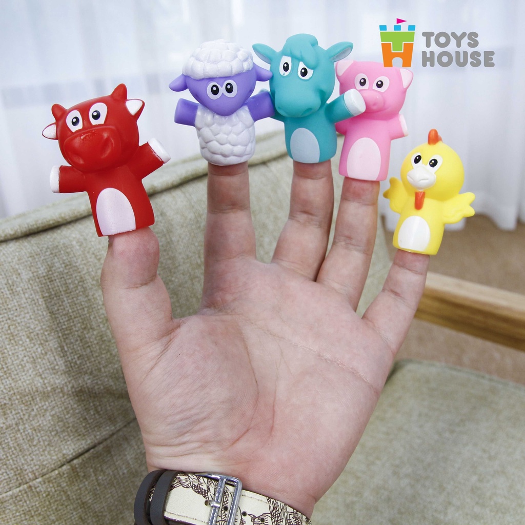 Rối ngón tay kể chuyện chơi ú òa với bé - Toyshouse - đồ chơi kích thích thị giác, phát triển giác quan, ngôn ngữ cho bé